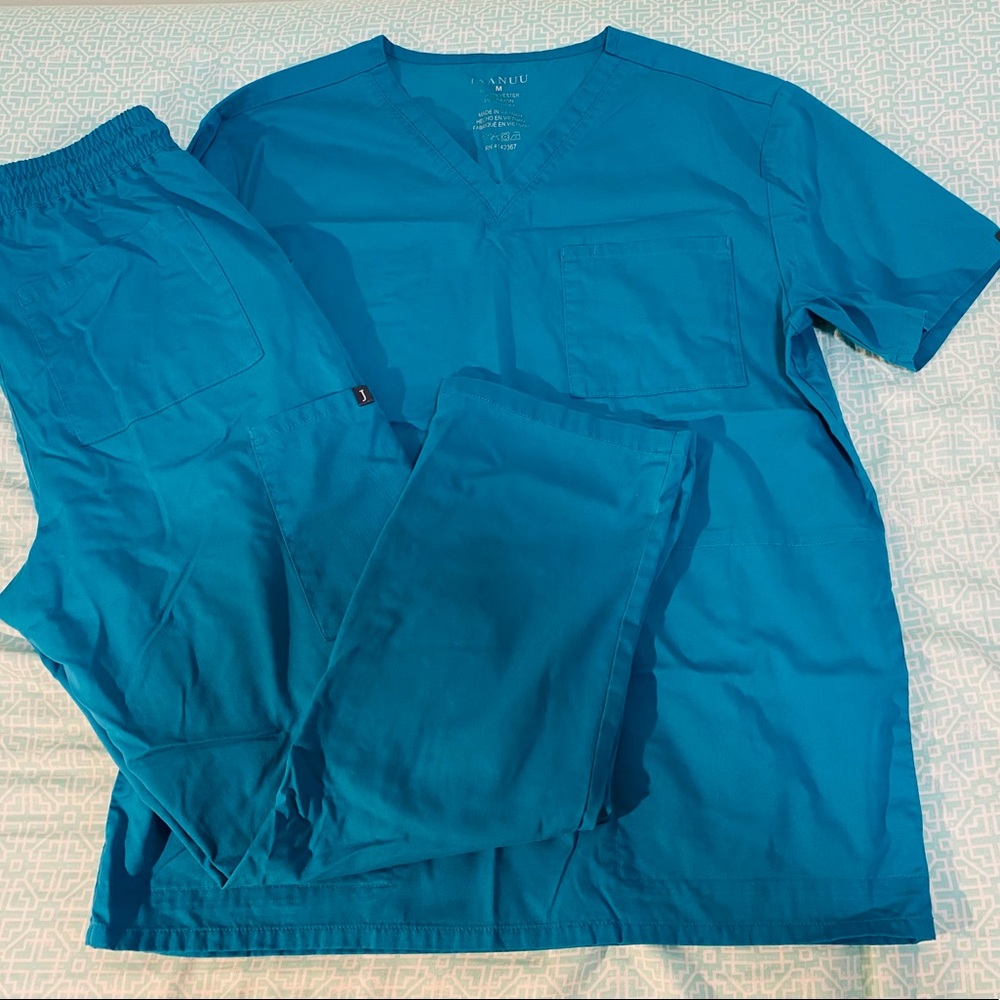 Jaanuu Men’s Teal Scrub Pants